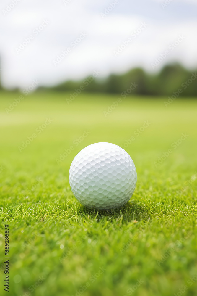 Pristine Golf Ball Awaiting the Perfect Swing Pristine Golf Ball Awaiting the Perfect Swing