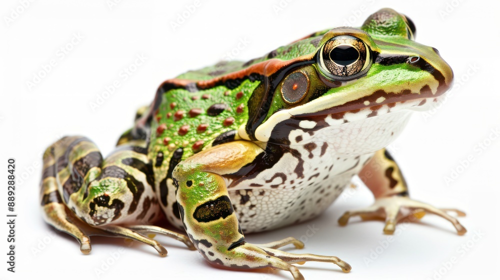 Naklejka premium Leopard Frog full body on white background