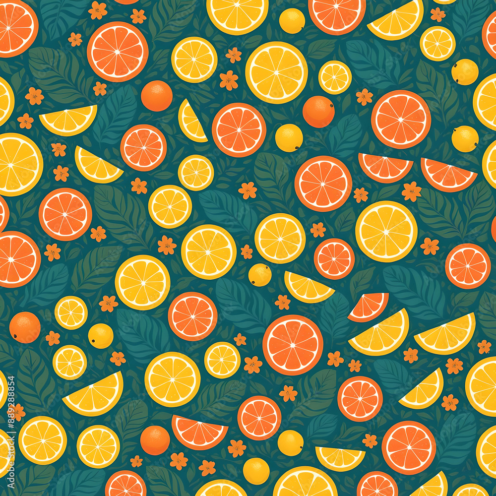 Orangen und Zitronen Muster Orangen und Zitronen Muster