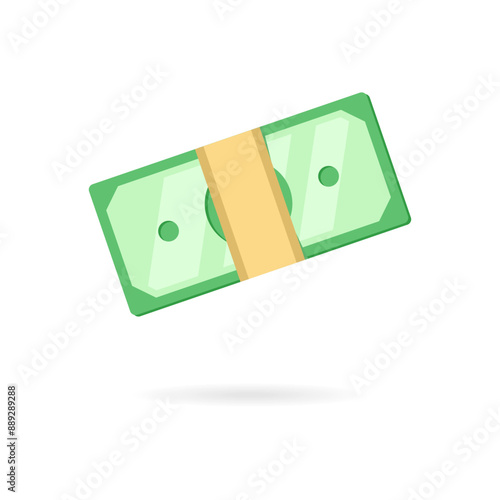 bundles of money cash dollar vector illustration