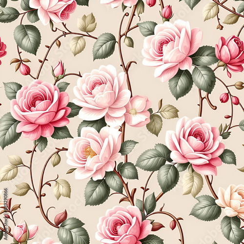 seamless pattern with flowers