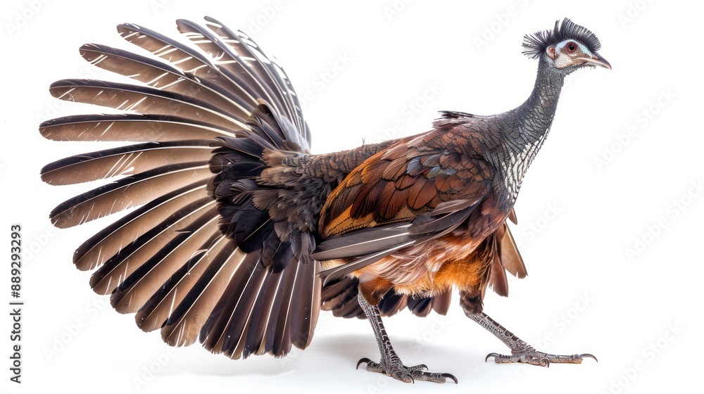 Obraz premium Lyrebird full body on white background