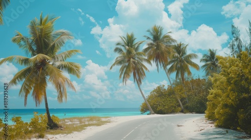 This road is built out of sand on the beach.