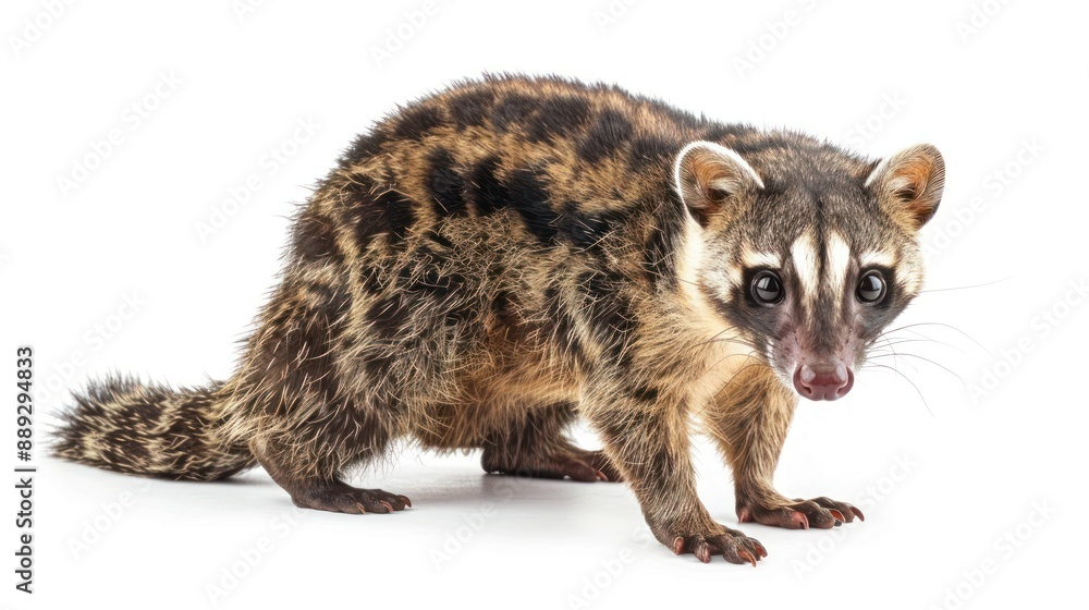 Fototapeta premium Malayan Civet full body on white background