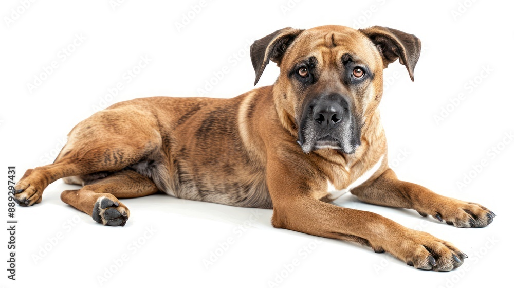 Mastiff Mix full body on white background Mastiff Mix full body on white background