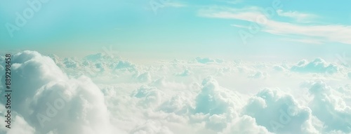 Serene Cloudscape Above Earth Panoramic View photo
