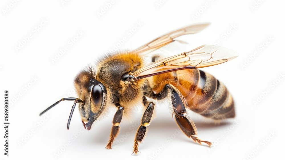 Honey Bee full body on white background Honey Bee full body on white background
