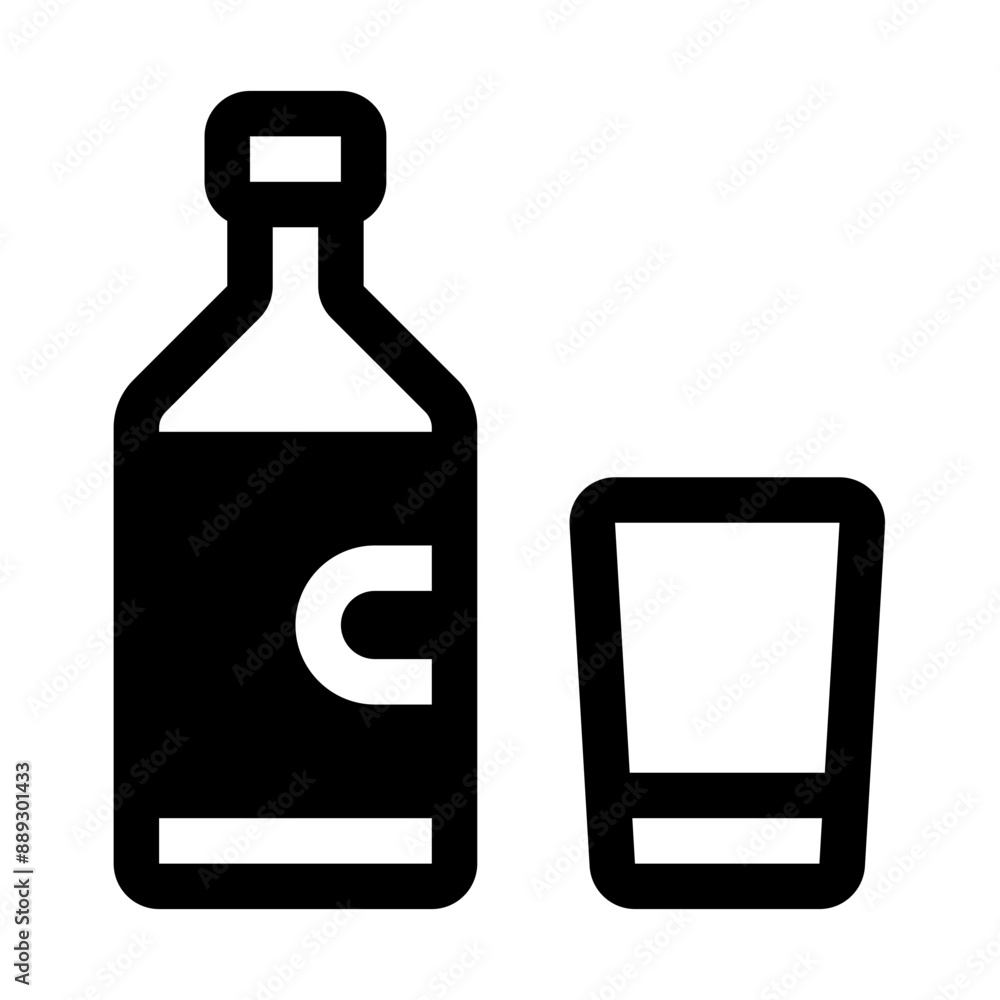 Beverage Glyph Icon Beverage Glyph Icon