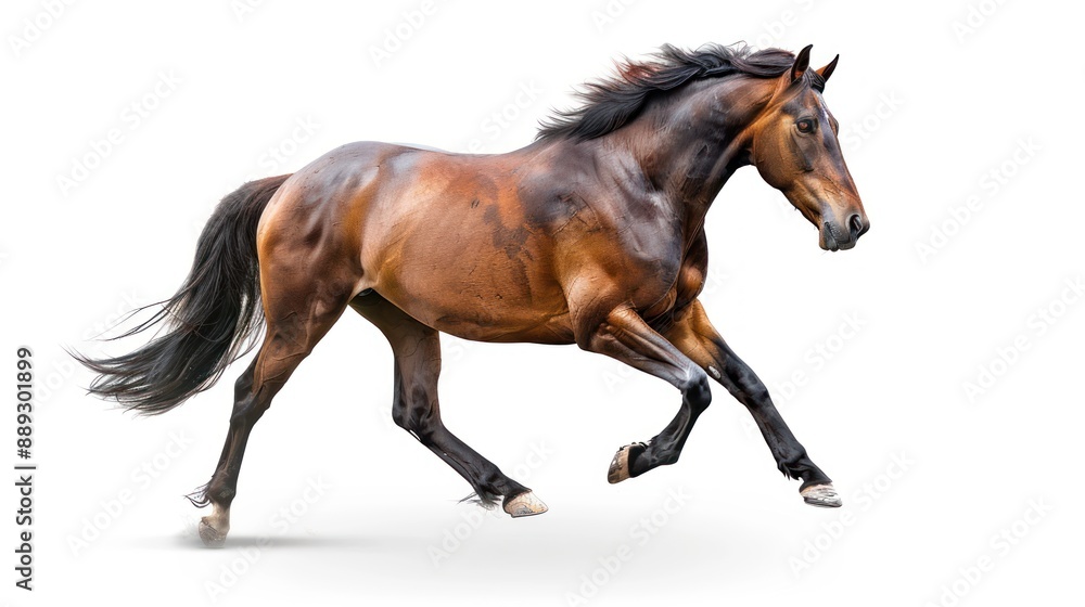 Naklejka premium Horse full body on white background