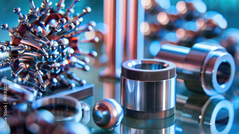 Precision Metallic Industrial Parts Display Precision Metallic Industrial Parts Display