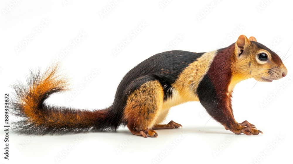 Fototapeta premium Indian Giant Squirrel full body on white background