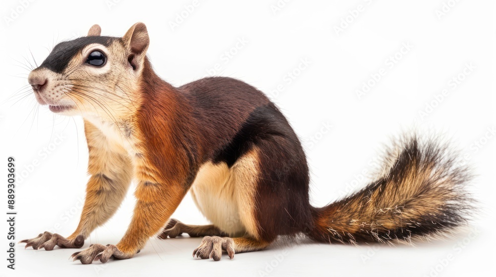 Fototapeta premium Indian Giant Squirrel full body on white background