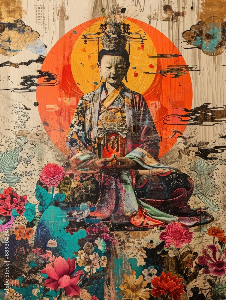 Collage asian culture and religion Collage asian culture and religion