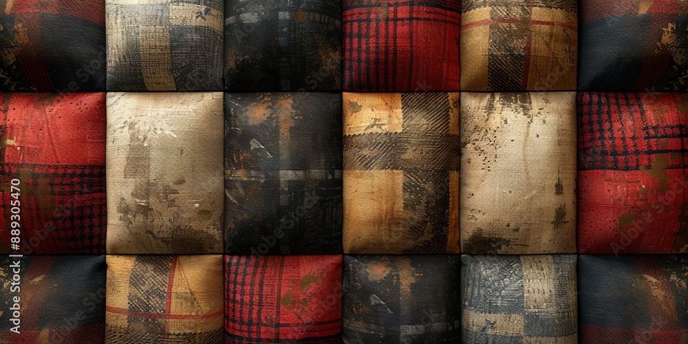 Plaid Pattern Background Banner