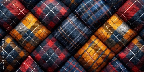 Plaid Pattern Background Banner