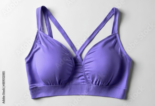 Purple sports bra with adjustable straps