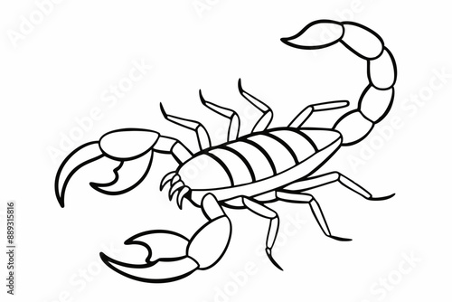 Scorpion, scorpion icon vector, scorpion tattoo. vector illustration

