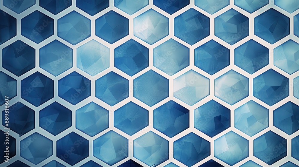 A pattern background featuring a repeating geometric design with interlocking hexagons in shades of blue and white the clean and symmetrical layout creates a sense of order and precision ideal for A pattern background featuring a repeating geometric design with interlocking hexagons in shades of blue and white the clean and symmetrical layout creates a sense of order and precision ideal for