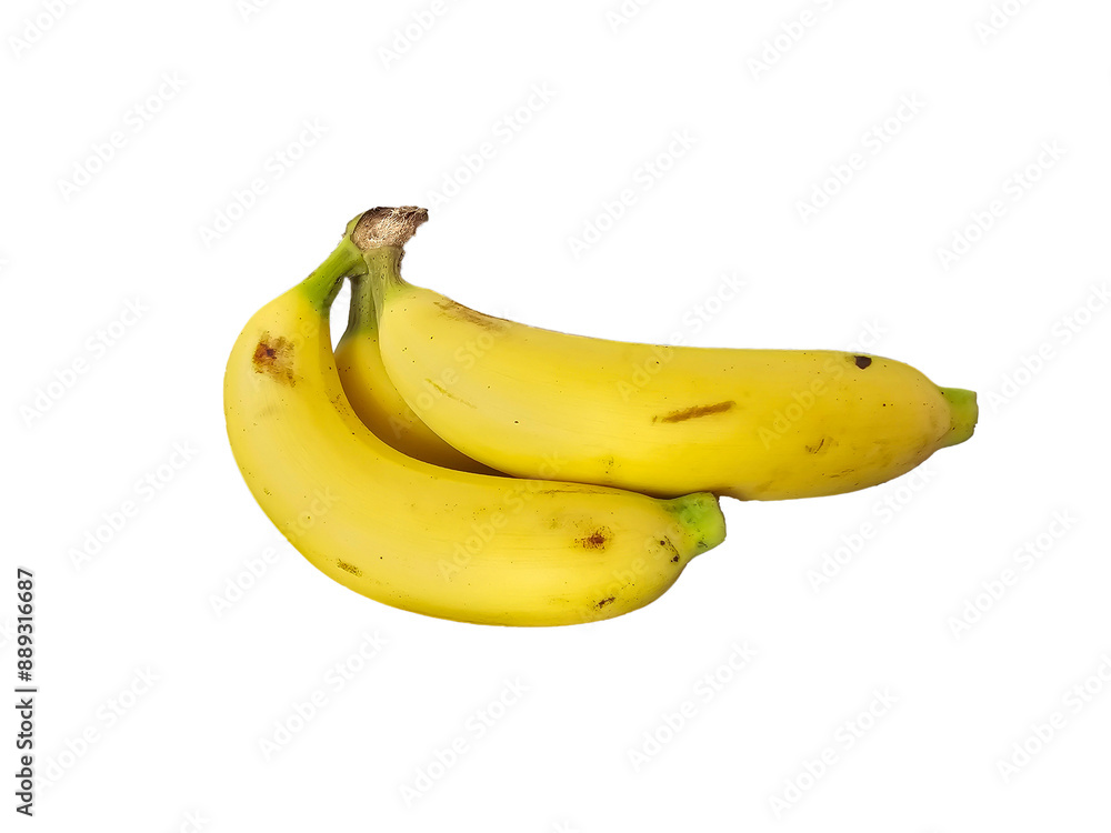 Ripe organic cavendish banana on transparent background Ripe organic cavendish banana on transparent background