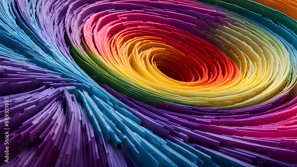 Fototapeta premium Dive into flavor! A colorful vortex takes you on a taste adventure