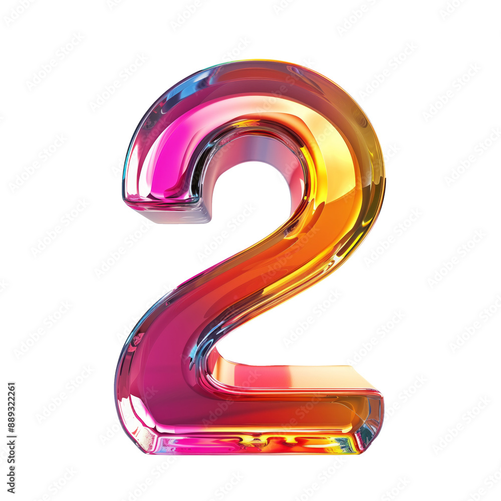 2 number 3D icon on transparent background 2 number 3D icon on transparent background