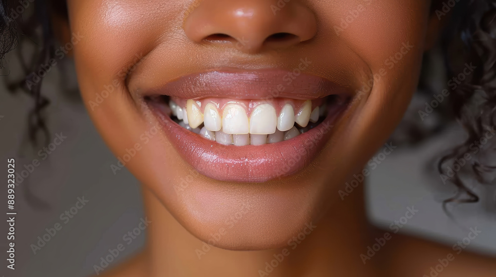 Close-up of a beautiful smile with white teeth. Close-up of a beautiful smile with white teeth.
