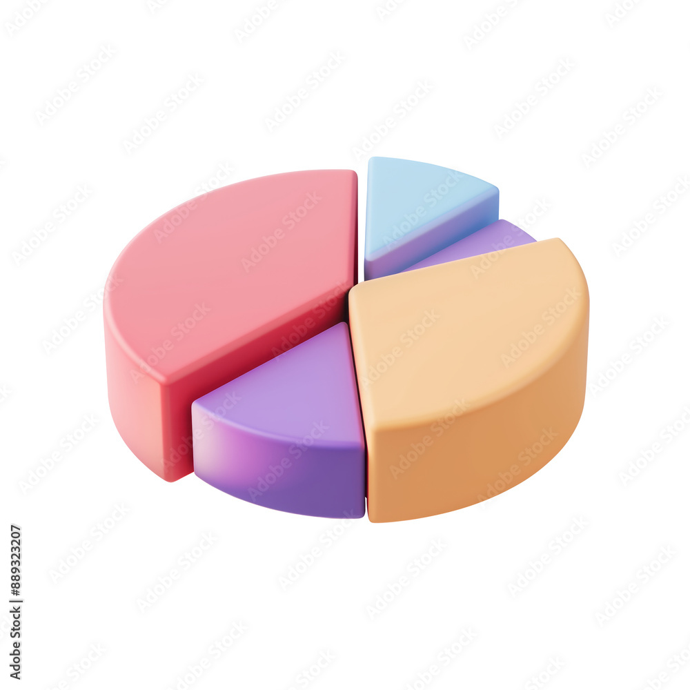 3d asset allocation on transparent background 3d asset allocation on transparent background