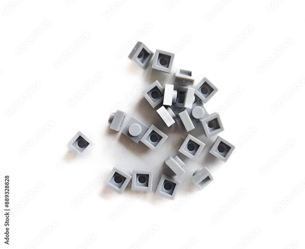 brick block toys set, on a white background brick block toys set, on a white background