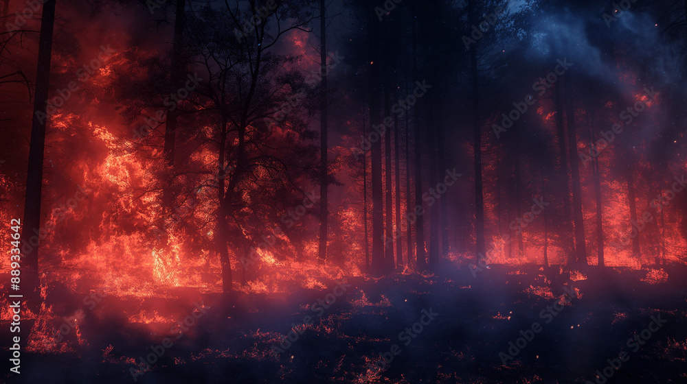 forest engulfed in flames forest engulfed in flames