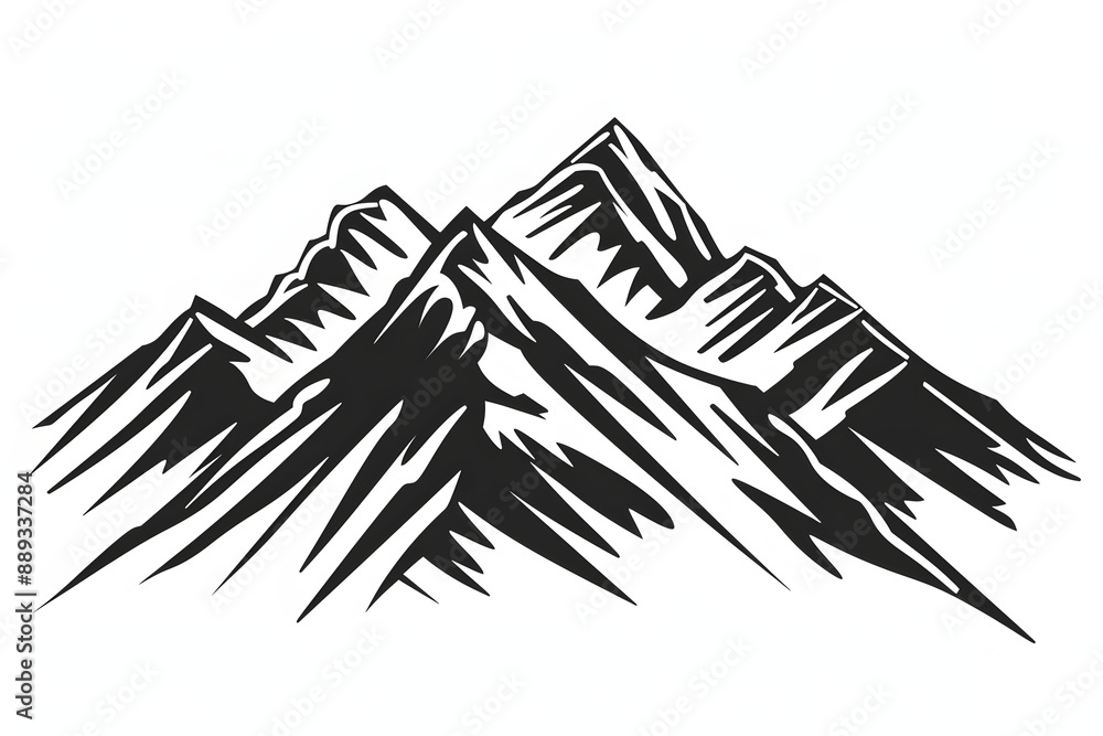 mountains logo silhouette isoated on white background mountains logo silhouette isoated on white background