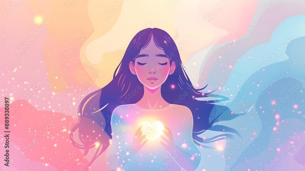 Radiant Female Figure Emanating Ethereal Energy and Luminosity in Surreal,Fantastical Radiant Female Figure Emanating Ethereal Energy and Luminosity in Surreal,Fantastical