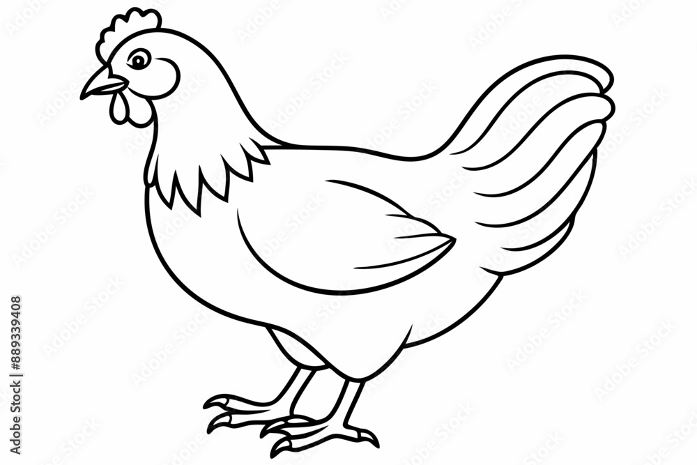 chicken silhouette, chicken line drawing, Black silhouette of a rooster standing. Vector illustration
chicken silhouette, chicken line drawing, Black silhouette of a rooster standing. Vector illustration