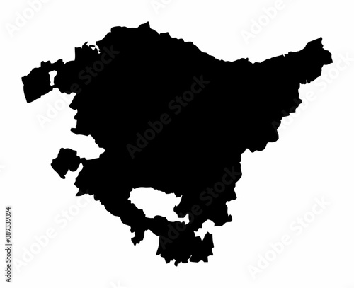 Basque Country silhouette map