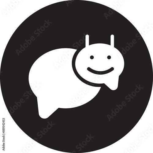 chatbot glyph icon