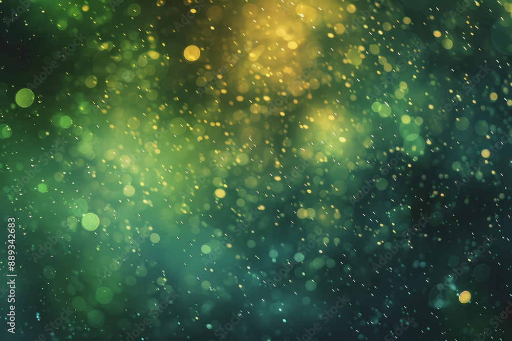 Neon chartreuse raindrops shimmering on a stormy abstract background. Neon chartreuse raindrops shimmering on a stormy abstract background.