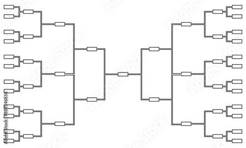 Templates of vector tournament brackets for teams. Blank bracket template. Vector illustration.  isolated on white background. EPS 10