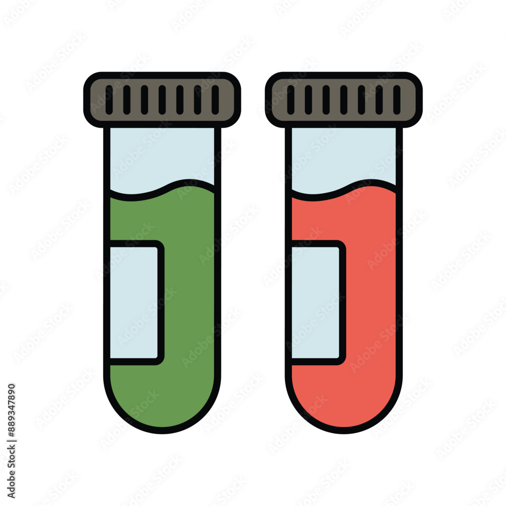 test tube color line icon with white background vector stock illustration test tube color line icon with white background vector stock illustration