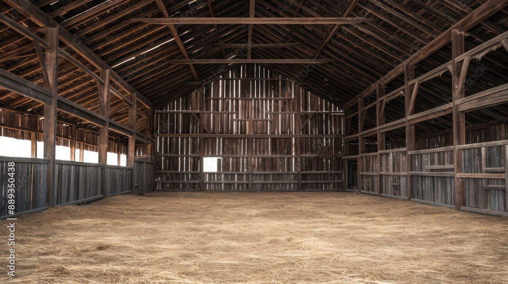 Barn with wooden walls and floor. Barn with wooden walls and floor.