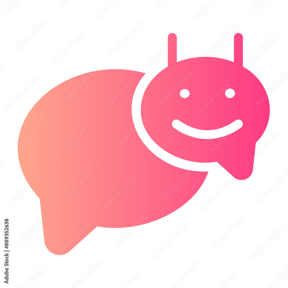 Fototapeta premium chatbot gradient icon