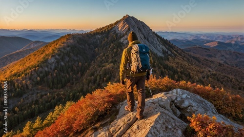 산 정상에서 바라보는 풍경 