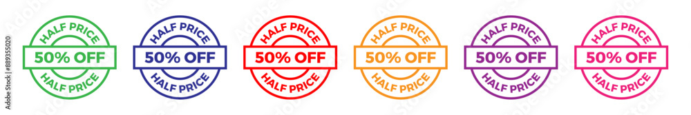 Half price sale colorful sticker set 50% off Half price sale colorful sticker set 50% off