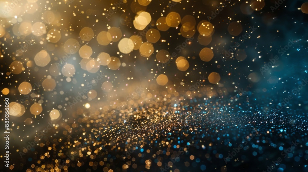 abstract gold, black and blue glitter background with fireworks. christmas eve concept abstract gold, black and blue glitter background with fireworks. christmas eve concept