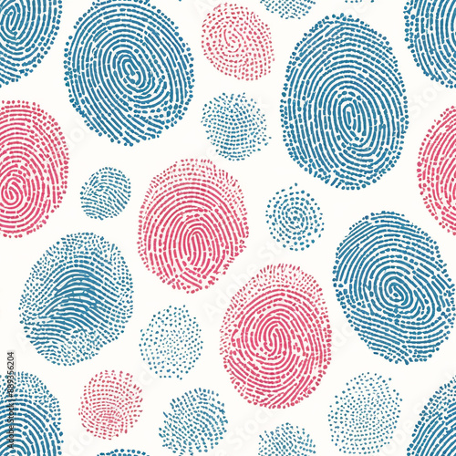 blue and red finger print 