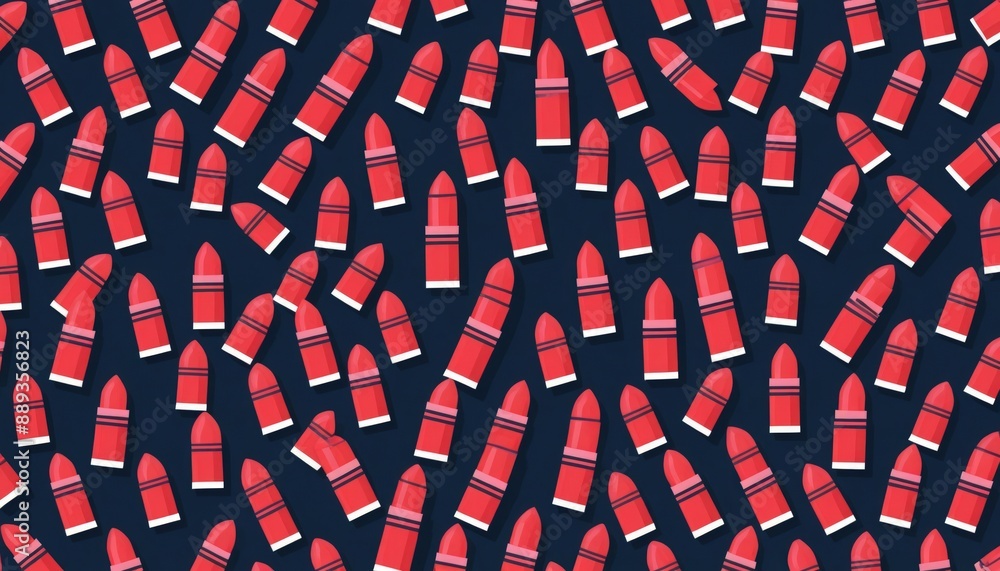 Naklejka premium lipstick seamless pattern