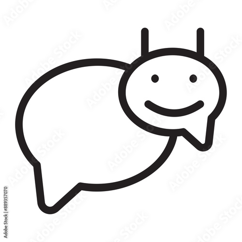chatbot line icon