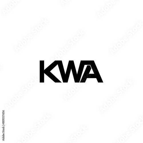 kwa lettering initial monogram logo design