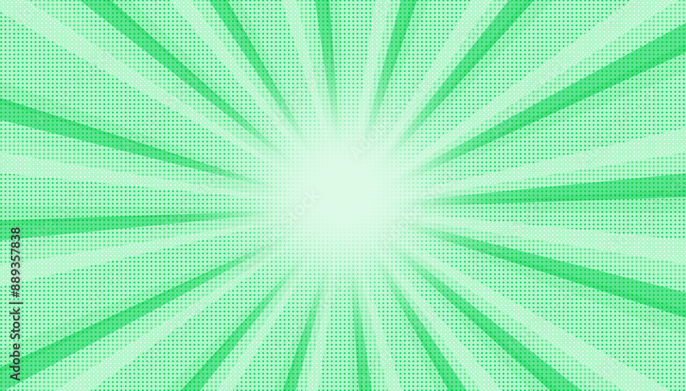 Obraz premium Abstract green modern comic retro halftone pattern with halftones for template, cover, banner, poster, background