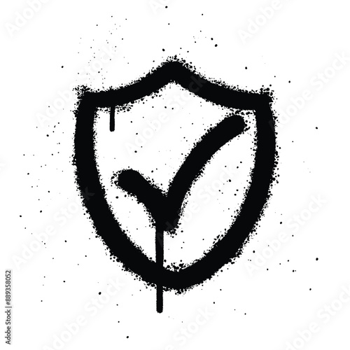 Graffiti spray security isolated on white background