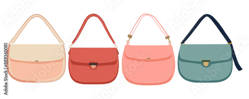 Modern cityscape with traffic and pedestrian walkways Vector flat minimalistic isolated illustration