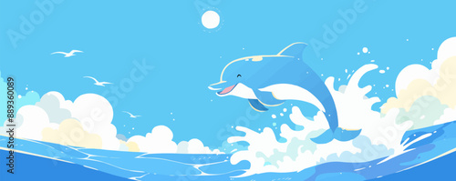 A hiker exploring a winding trail through a lush green forest, symbolizing the connection to nature, the thrill of outdoor adventures, . Vector flat minimalistic isolated illustration.